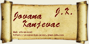 Jovana Kanjevac vizit kartica
